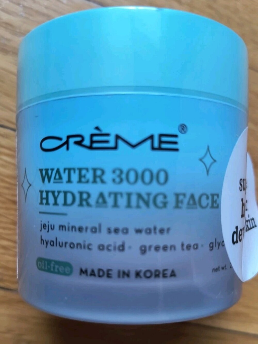 The Creme Shop Klean Beauty Water 3000 Hydrating Face Creme Dewy Skin Hyaluronic